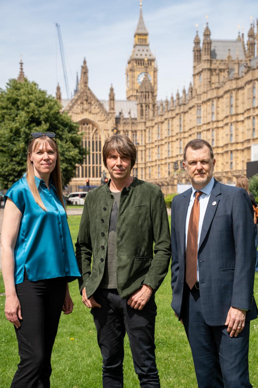The Astronomer Royal for Scotland, Professor Catherine Heymans, Professor Brian Cox and RAS President Professor Jim Wild.