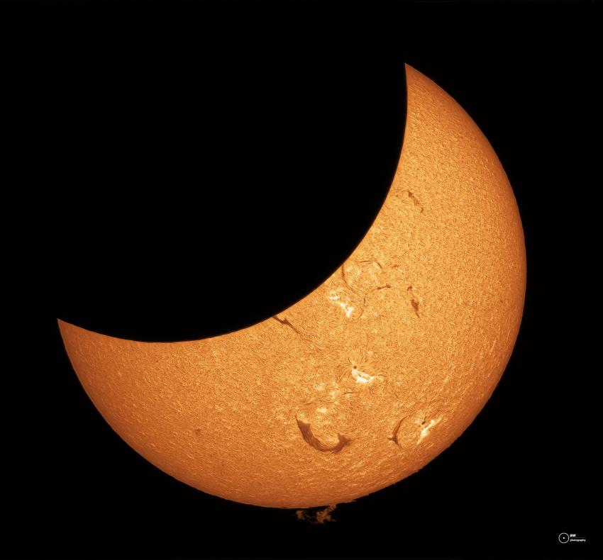 Alastair Woodward caught a glimpse of the partial solar eclipse from Derby. 