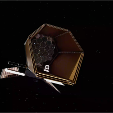 A conceptual design of the Habitable Worlds Observatory.