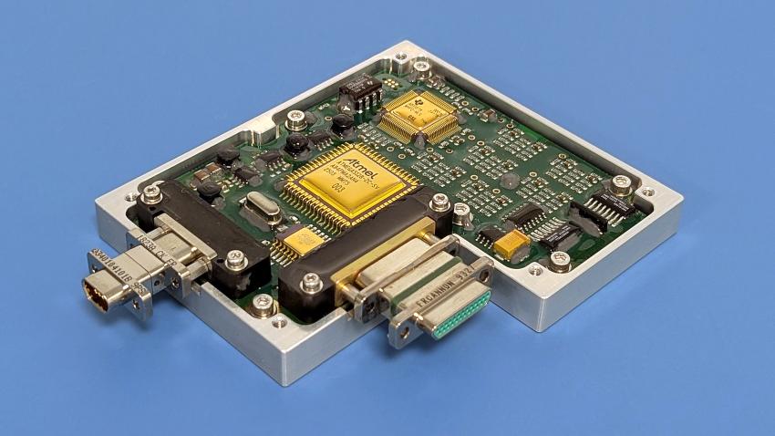 Photograph of the MAGIC instrument. This is the flight instrument that has just been finished and will be sent for integration into HENON soon. It is missing the sensor, which is attached by a wire and will be mounted on a deployable boom.