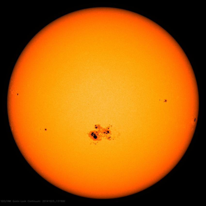Sunspots are regions of intense magnetic activity on the Sun's surface. The number of sunspots rises and falls over the Sun's approximately 11-year activity cycle and is one of the main ways astronomers track and predict solar activity.